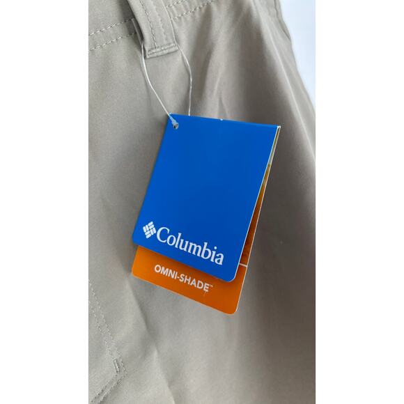 Columbia Mens Eaglecrest 10" Performance Cargo Shorts Tusk Brown Size 36 New UPF - Picture 8 of 13